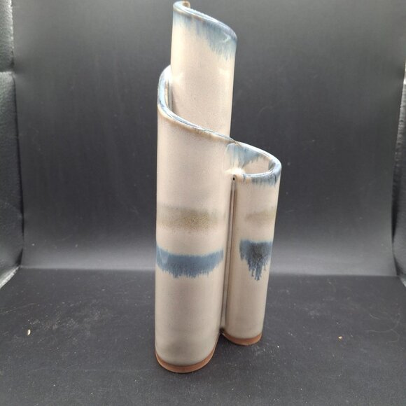 Vintage Bay Keramik Double Ribbon Swirl Ceramic Vase Pen Holder - Picture 2 of 6
